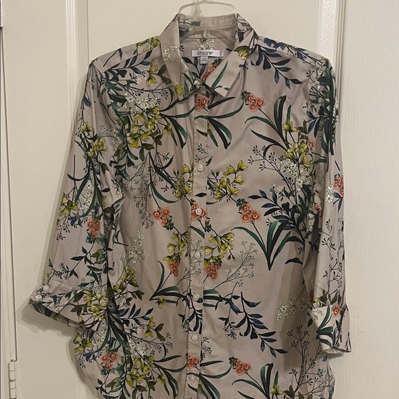 Chico's Floral Blouse - Multicolor - Picture 2 of 13